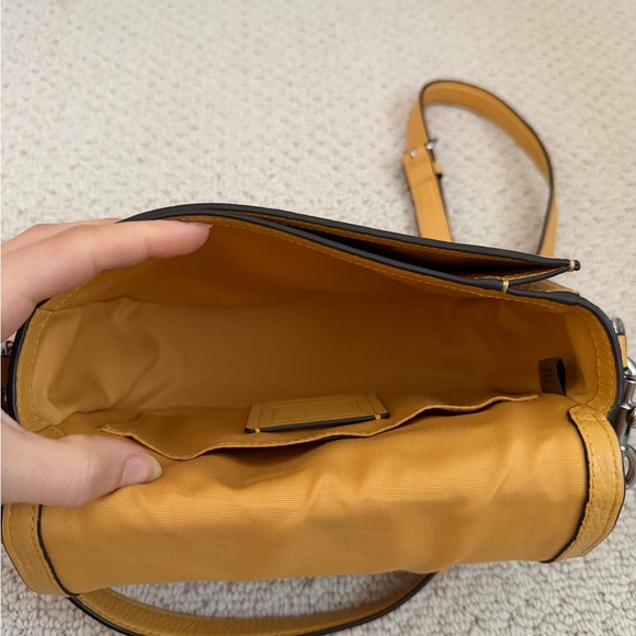 Coach Mustard Yellow Leather Crossbody Bag - Picture 6 of 10